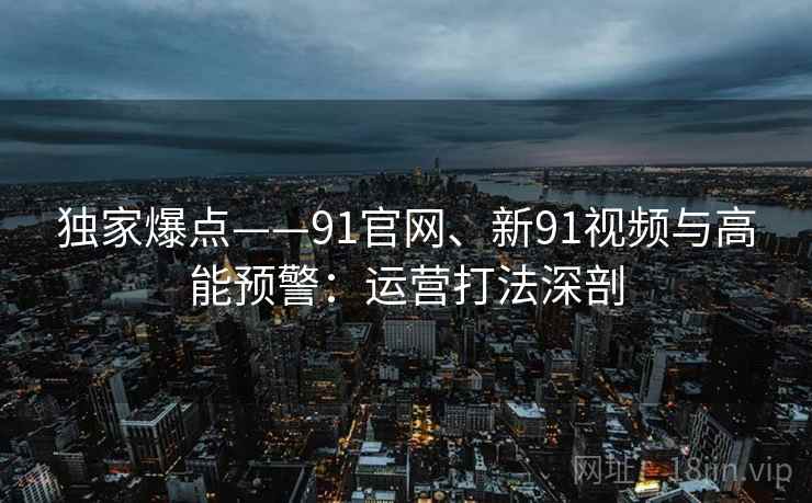 独家爆点——91官网、新91视频与高能预警：运营打法深剖