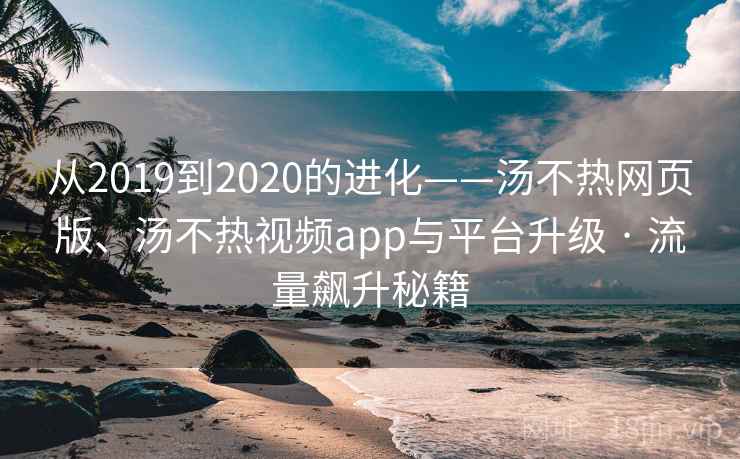 从2019到2020的进化——汤不热网页版、汤不热视频app与平台升级 · 流量飙升秘籍