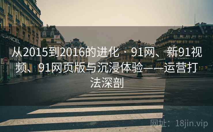 从2015到2016的进化 · 91网、新91视频、91网页版与沉浸体验——运营打法深剖