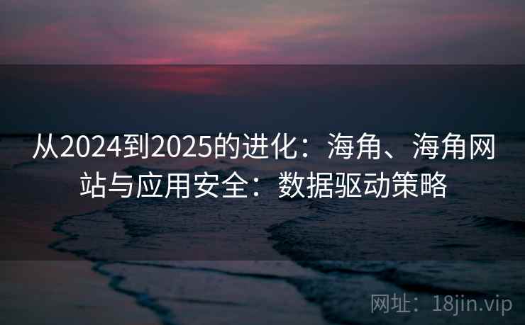 从2024到2025的进化：海角、海角网站与应用安全：数据驱动策略