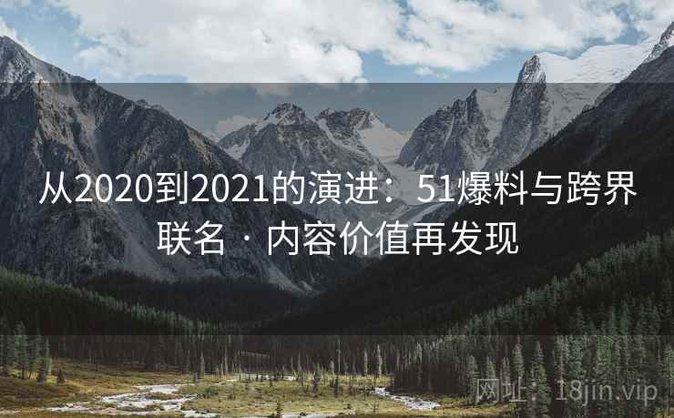 从2020到2021的演进：51爆料与跨界联名 · 内容价值再发现