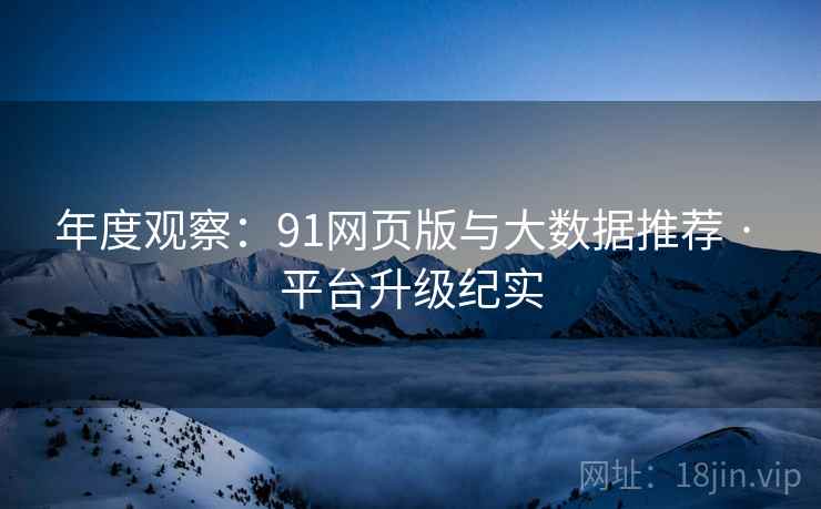 年度观察：91网页版与大数据推荐 · 平台升级纪实