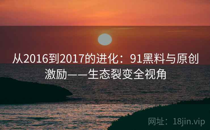 从2016到2017的进化：91黑料与原创激励——生态裂变全视角