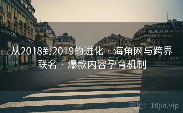 从2018到2019的进化 · 海角网与跨界联名 · 爆款内容孕育机制