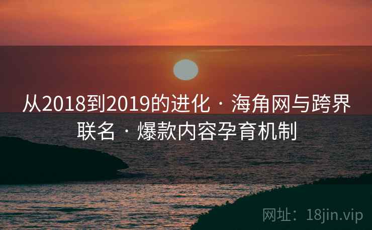 从2018到2019的进化 · 海角网与跨界联名 · 爆款内容孕育机制